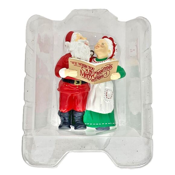 Hallmark Keepsake Ornament Christmas Tree Holiday Duet 1989 Mr & Mrs Claus w Box - Picture 6 of 11
